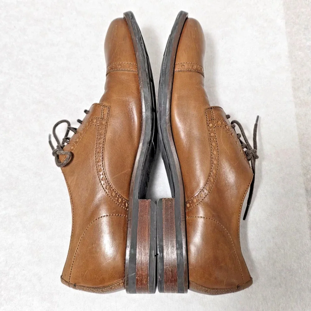 Cole Haan Williams Cap Toe Oxford Mens 9.5 M British Tan Leather Shoes C26146